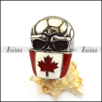 Canada Flag Skull Ring r004972