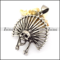 3D Hollow Skull Pendant p006141