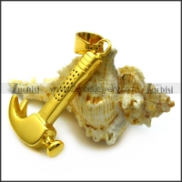 18K Gold Plating Hammer Penddant p006633