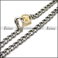 Stainless Steel Casting Jean Chain with Skull Clasp y000016