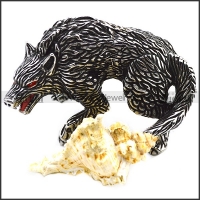 Solid Stainless Steel Wolf Accessory Decoration a000933