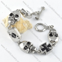 Stainless Steel Skull Bracelet - b000260