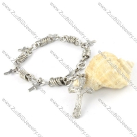 Stainless Steel Cross Bracelet - b000317