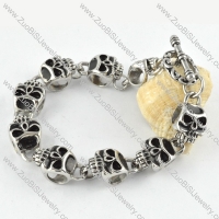 Stainless Steel Skull Bracelet - b000346