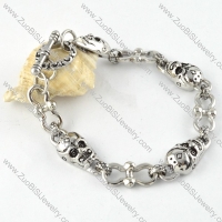 Stainless Steel Skull Bracelet - b000349