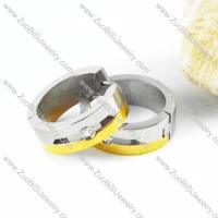 2 Tones Stainless Steel Earring - e000001