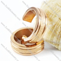 Rose Gold Abrasive Blasting Stainless Steel Earring - e000024