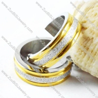 2 Tones Abrasive Blasting Stainless Steel Earring - e000025