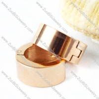 Smooth Rose Gold Stainless Steel Earring - e000031