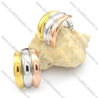 3 Plating Tones Stainless Steel Banana Earring -e000086