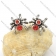 Stainless Steel Red Spider Earrings -e000097