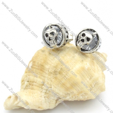 Stainless Steel Skull Earrings -e000107