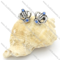 Stainless Steel Casting Crown Earrings -e000124