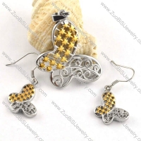 Bizarre Butterfly Stainless Steel jewelry set-s000046