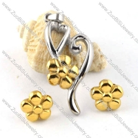 Blossom Stainless Steel jewelry set-s000053