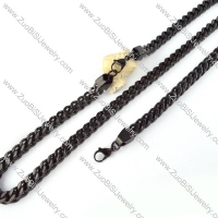 Black Stainless Steel Square Necklace Chain Matching Jewelry -s000168