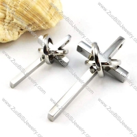 Silver Galvanization Stainless Steel Couple Pendants - p000061