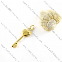 Gold Plating Key Stainless Steel Pendant - p000114