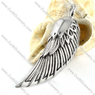 Stainless Steel Feather Pendant - p000158