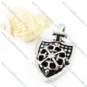 Stainless Steel Shield Pendant - p000168