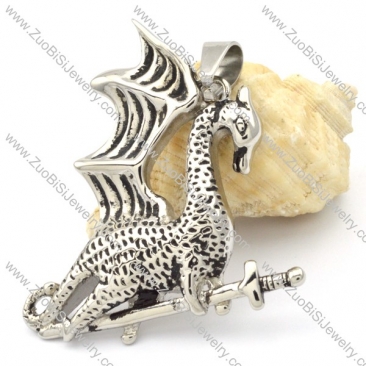 Stainless Steel Stegosaurus Pendant -p000319