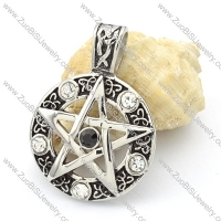 Clear Rhinestone Pentacle Pendant for Earth-goddess Gaea -p000351