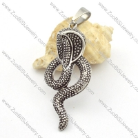 Black Stainless Steel Rattlesnake Pendants -p000421