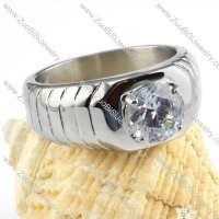 Stainless Steel Zircon Wedding Ring - r000020