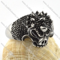 Stainless Steel Fierce Wolf Ring - r000064