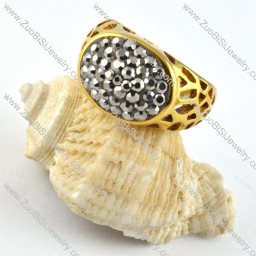 Stainless Steel Diamond Rhinestone Ring - r000188