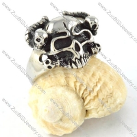 Monster Stainless Steel Skull Ring - r000296