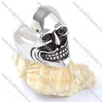 Laughing Skull Ring in Stainless Steel - r000299