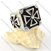 World War Germany Cross Stainless Steel ring - r000310