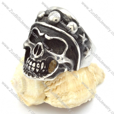 Stainless Steel Skull Ring - r000316