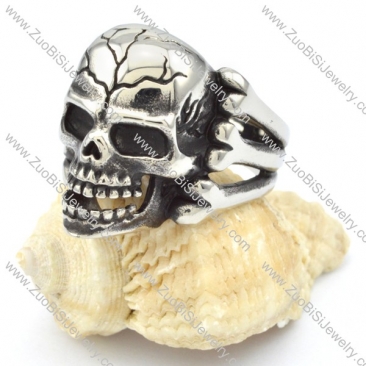 Stainless Steel Skull Ring - r000324