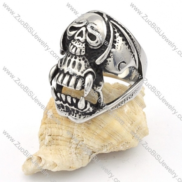 Stainless Steel Skull Ring - r000344