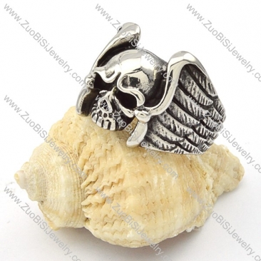 Stainless Steel Skull Ring -r000353