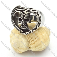 Stainless Steel Heart-shaped Skull Rings -r000431