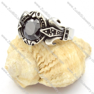 Stainless Steel Stone Rings -r000448