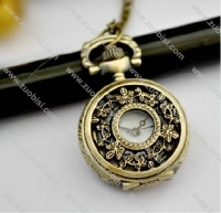 Vintage Bronze Quartz Pocket Watch Chain - PW000045