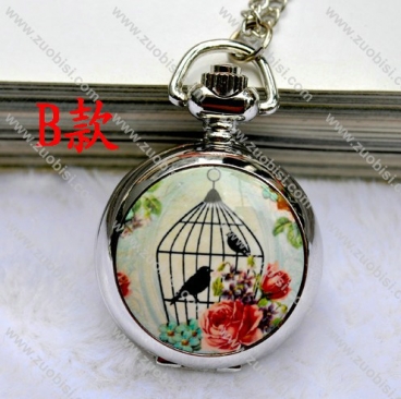 Fashion Rhidoum Bird Pocket Watch Chain - PW000049-2