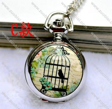 Fashion Rhidoum Bird Pocket Watch Chain - PW000049-3