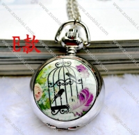 Fashion Rhidoum Bird Cage Pocket Watch Chain - PW000049-5