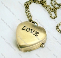 Vintage Brass LOVE Pocket Watch Chain - PW000096