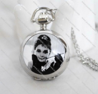 Silver Audrey Pocket Watch -PW000133