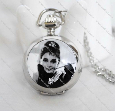 Silver Audrey Pocket Watch -PW000133