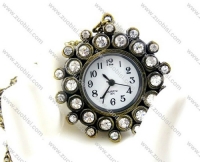 Sun Shaped Pocket Watch with Rhinestones -PW000285