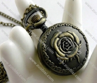 Vintage Rose Flower Pocket Watch -PW000312