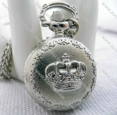 Silver Crown Pocket Watch -PW000324
