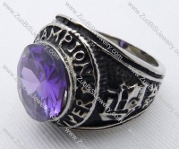 Stainless Steel Stone Ring -JR010046